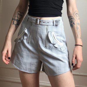 Double zip paid shorts with white details